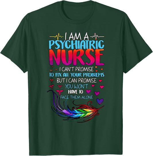 Psychiatric Nurse Week RN Mental Health Nursing School Psych T-Shirt - T-Shirt | Forest