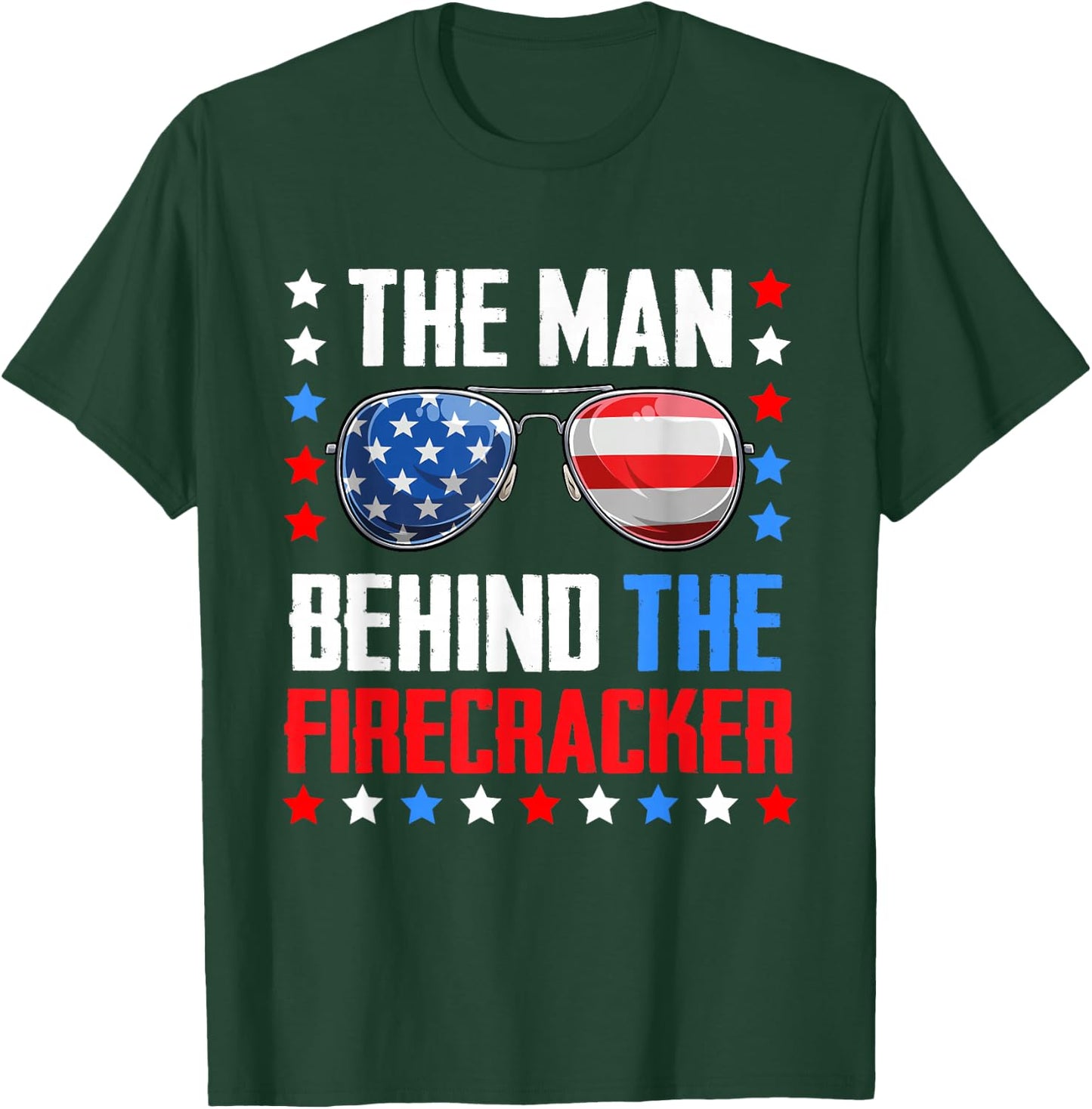 The Man Behind The Firecracker 4th Of July Pregnancy T-Shirt - T-Shirt | Forest