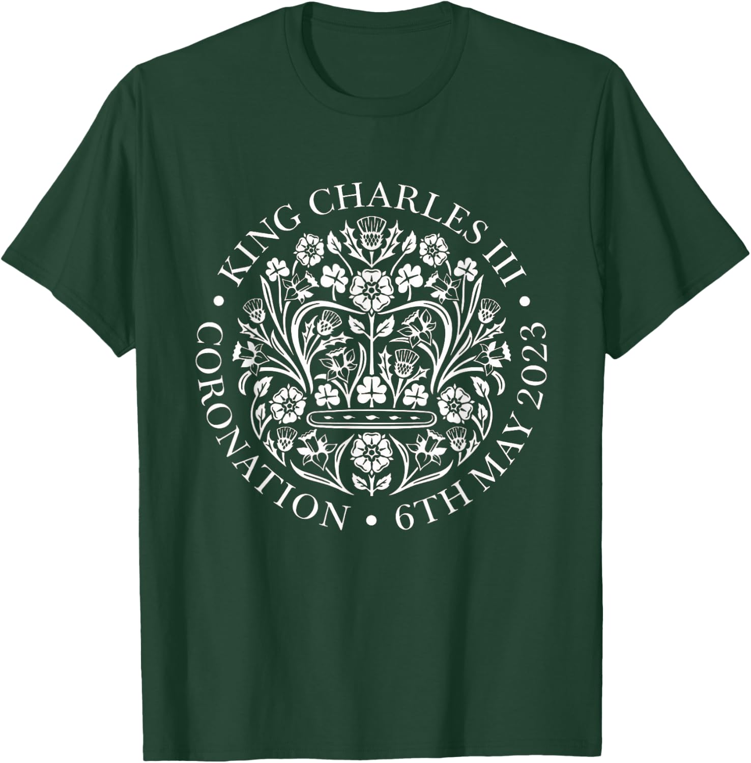 KING CHARLES III CORONATION 2023 British SOUVENIR T-Shirt - T-Shirt | Forest