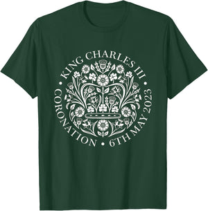 KING CHARLES III CORONATION 2023 British SOUVENIR T-Shirt - T-Shirt | Forest