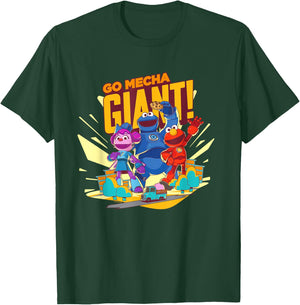 Sesame Street Mecha Builders Go Mecha Giant! Elmo, Cookie T-Shirt - T-Shirt | Forest