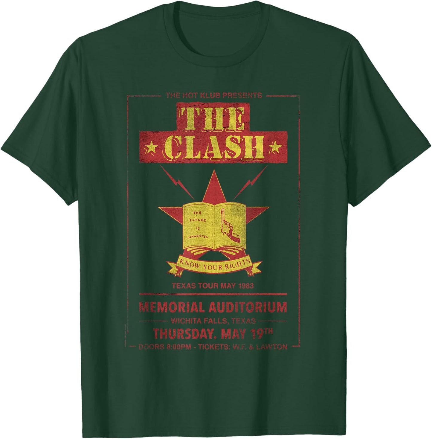 The Clash - Texas Tour 83' Wichita Falls T-Shirt - T-Shirt | Forest