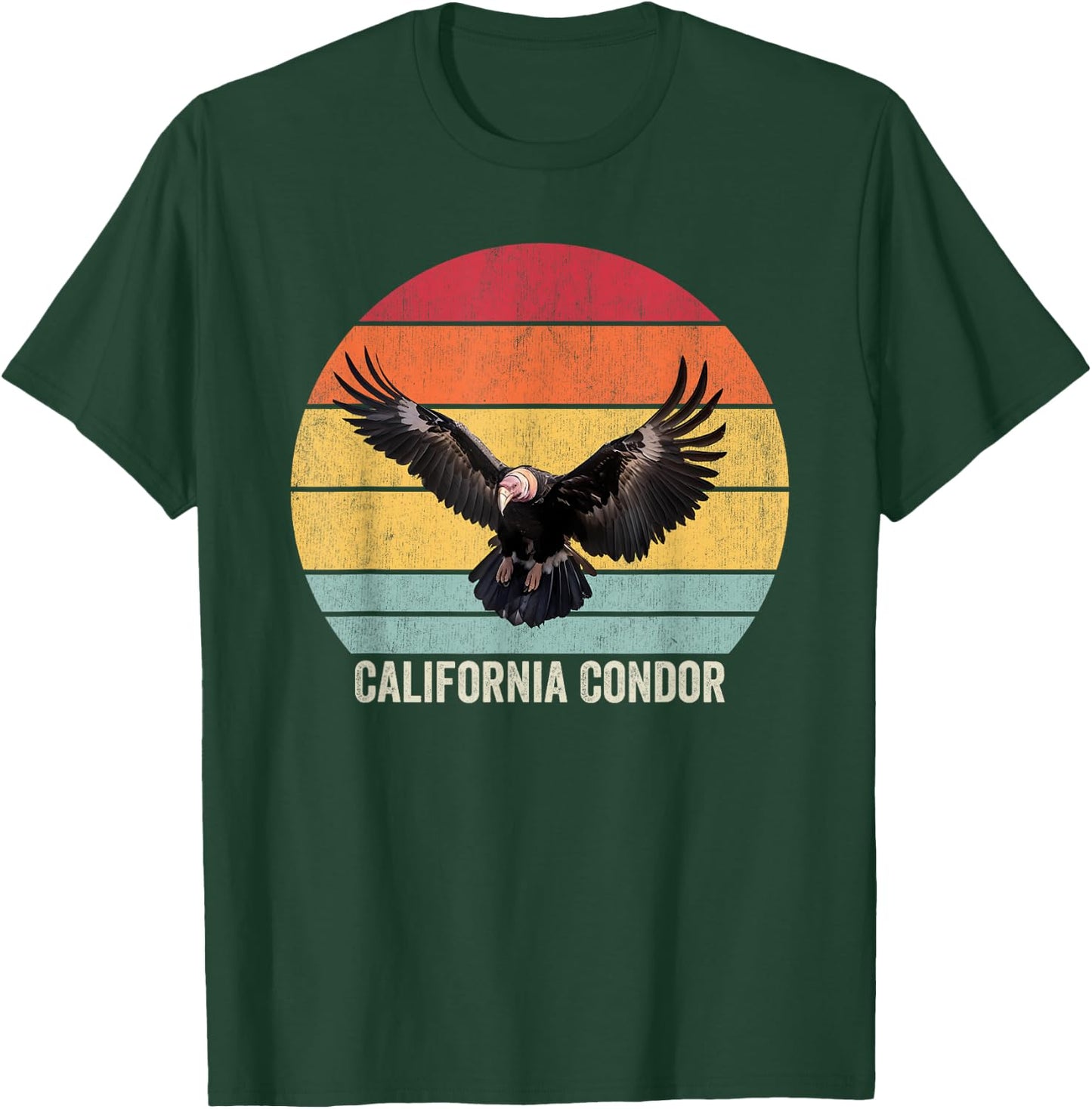 California Condor Vintage , Black, Small, -Kids T-Shirt - T-Shirt | Forest