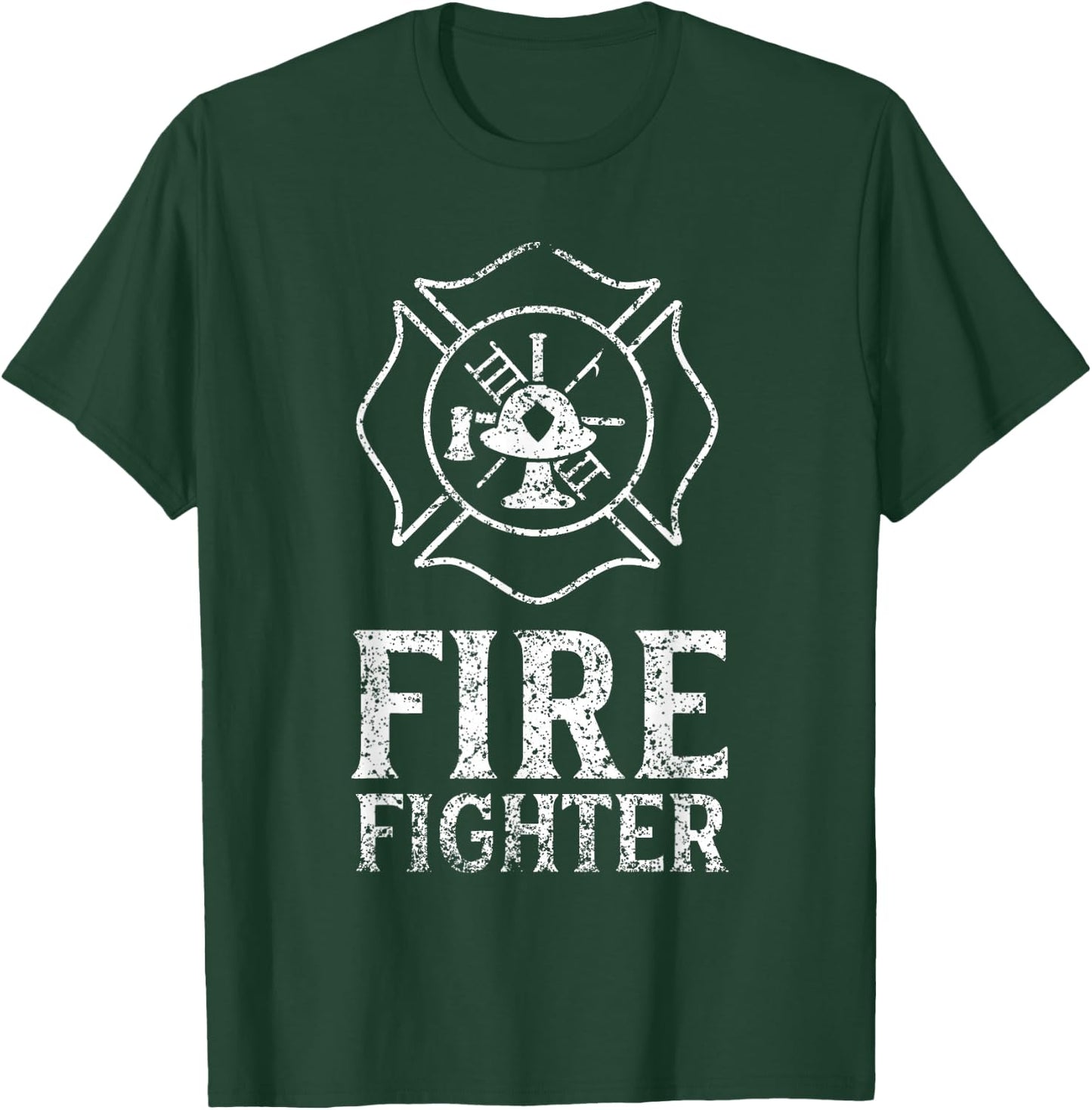 Firefighter Fire Fighter Fireman Firefighting Job T-Shirt - T-Shirt | Forest