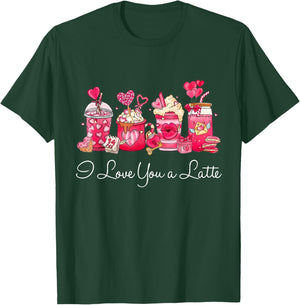 Coffee Valentine Shirt I Love You A Latte T-Shirt - T-Shirt | Forest