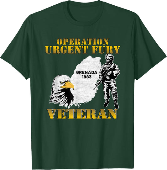 Operation Urgent Fury Grenada Veteran Vintage Gifts T-Shirt - T-Shirt | Forest