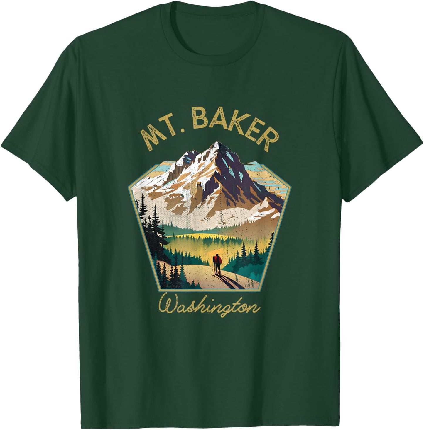Mt. Baker Retro Clothing - Mt. Baker Souvenir T-Shirt - T-Shirt | Forest