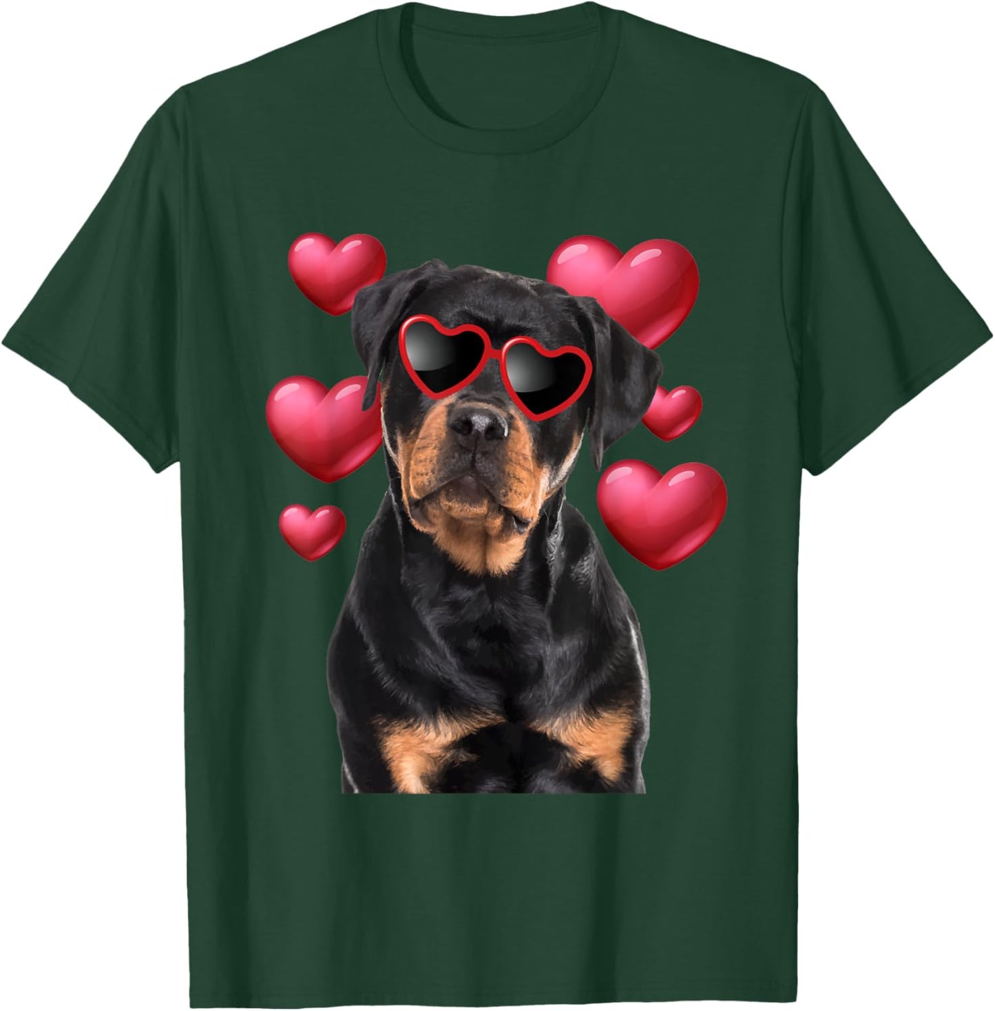 Valentines Rottweiler - Dog Breeder Puppy Lover T-Shirt - T-Shirt | Forest