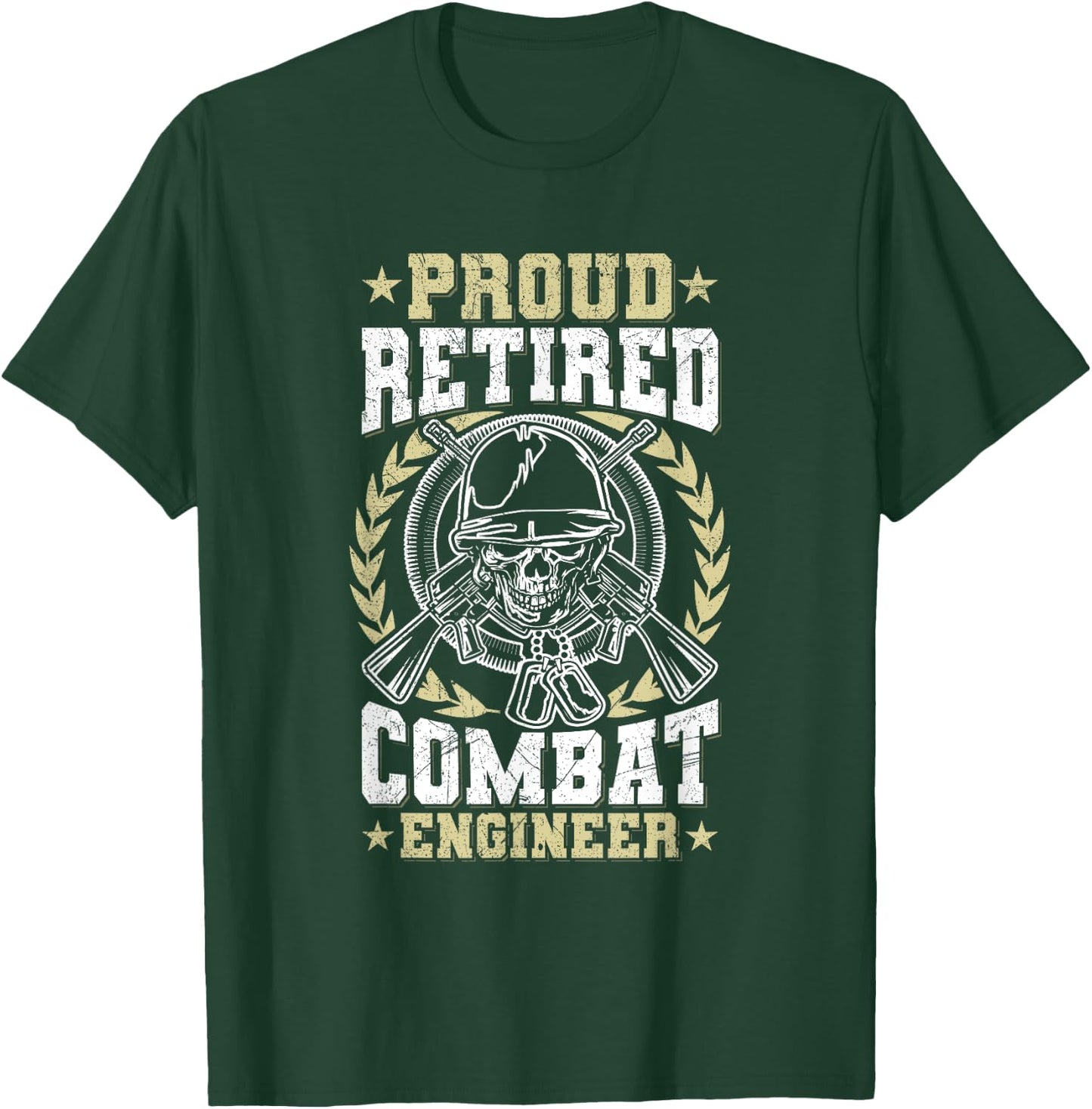 US Army Combat Engineer Design for a Retired Combat engineer T-Shirt - T-Shirt | Forest