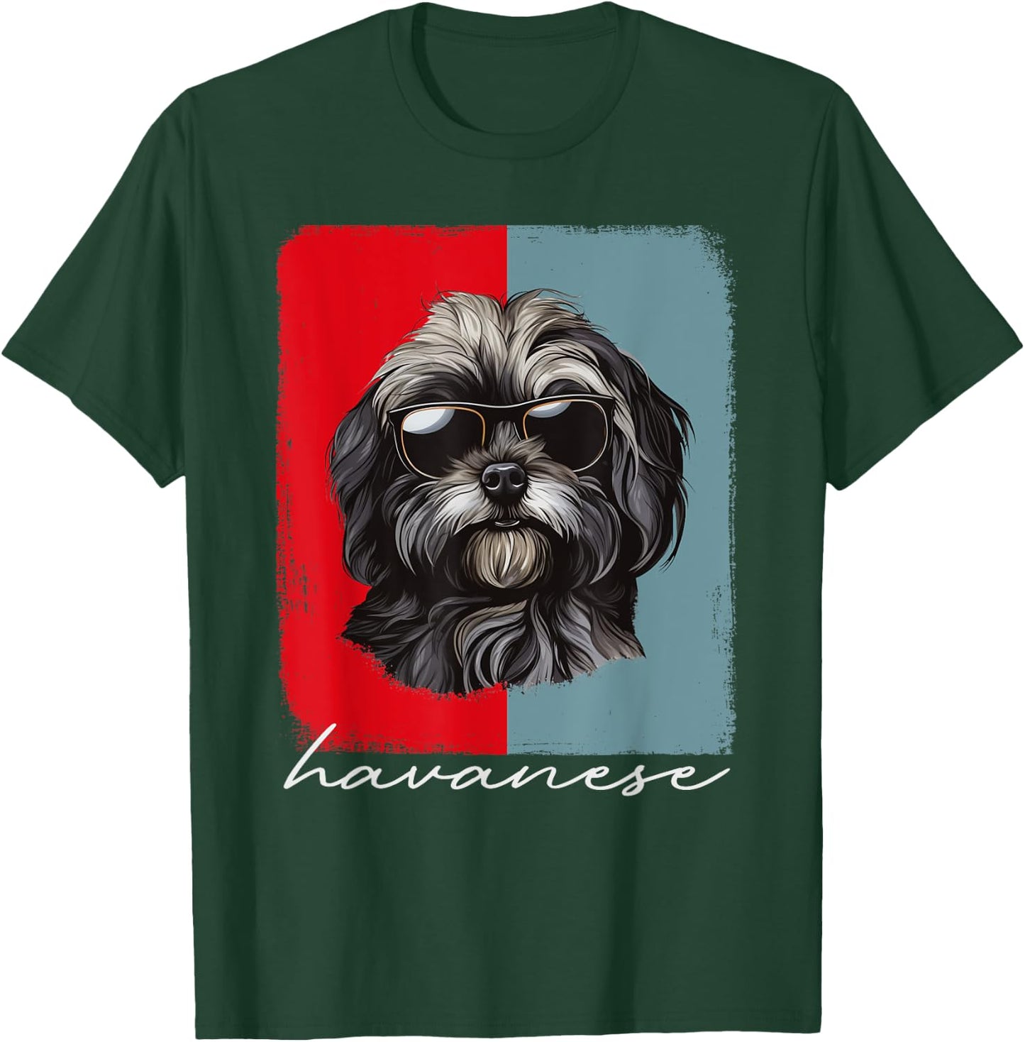Retro Havanese Dog Lover Gift Havanese Mom Dad Dog Owner T-Shirt - T-Shirt | Forest