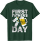 First Father's Day for Dad of Twins Beer Celebration T-Shirt - T-Shirt | Forest