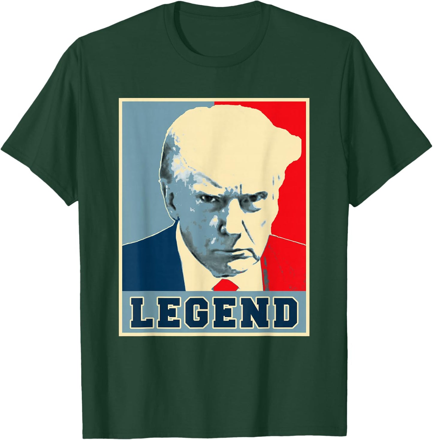 Donald Trump Mug Shot 2024 President Legend Never Surrender T-Shirt - T-Shirt | Forest