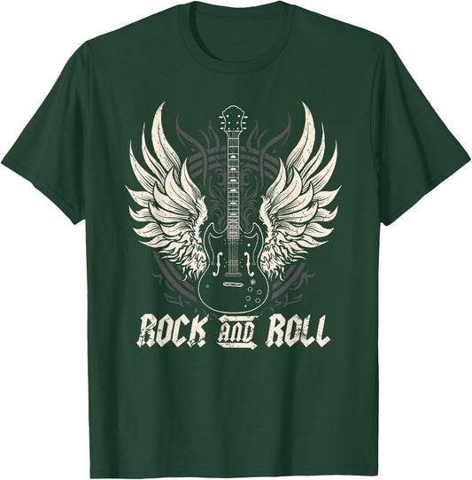 Rock and Roll Guitar Vintage ROCK Music T-Shirt - T-Shirt | Forest