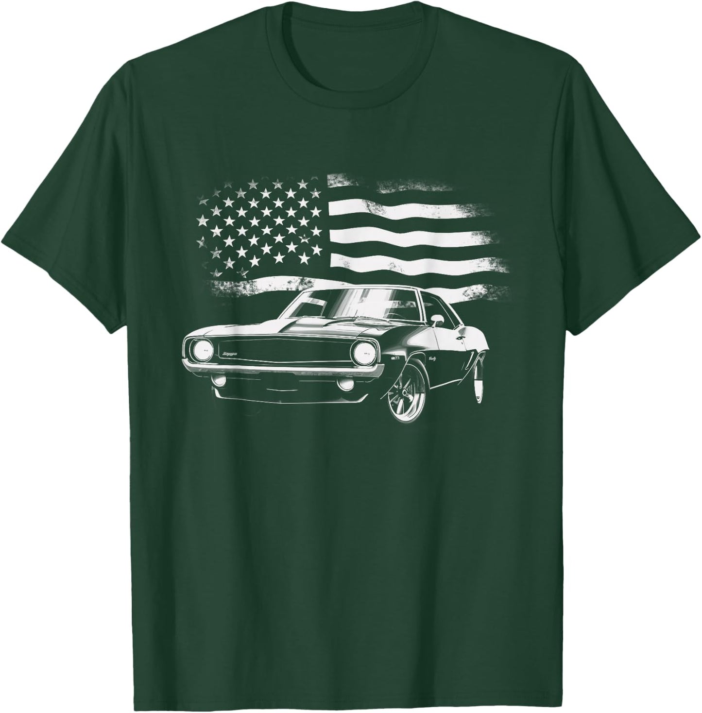 Vintage Classic Muscle Car T-Shirt - T-Shirt | Forest