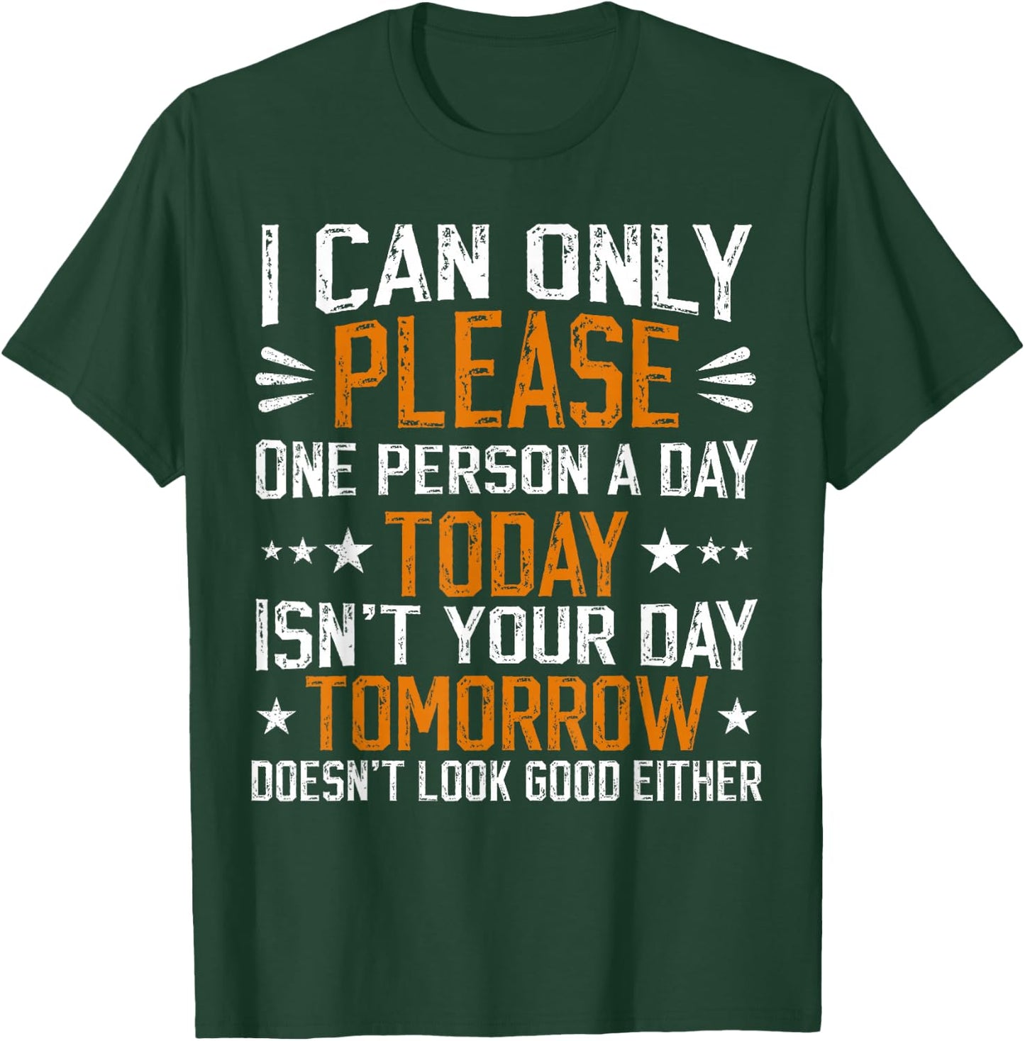 I Can Only Please One Person a Day Funny Saying T-Shirt - T-Shirt | Forest