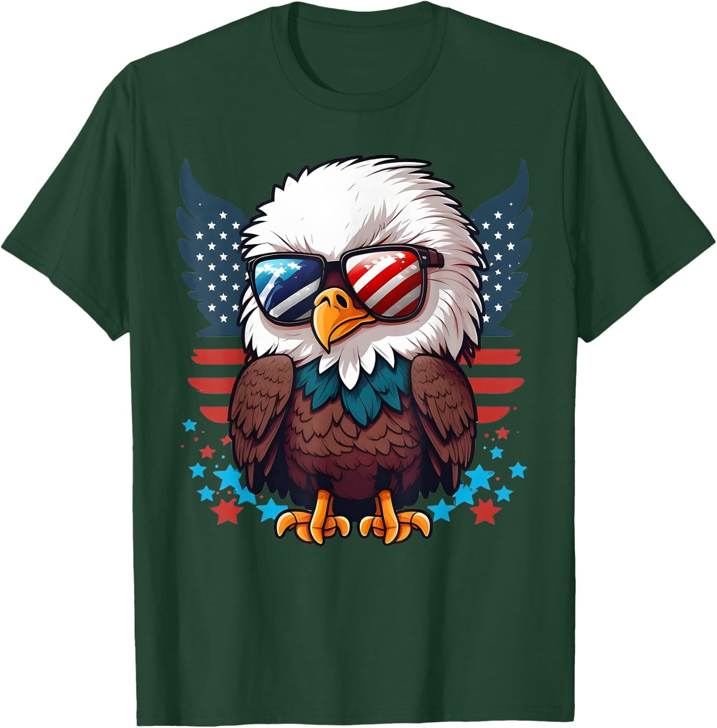 America Toddler Eagle Funny Patriotic Kids Eagle T-Shirt - T-Shirt | Forest