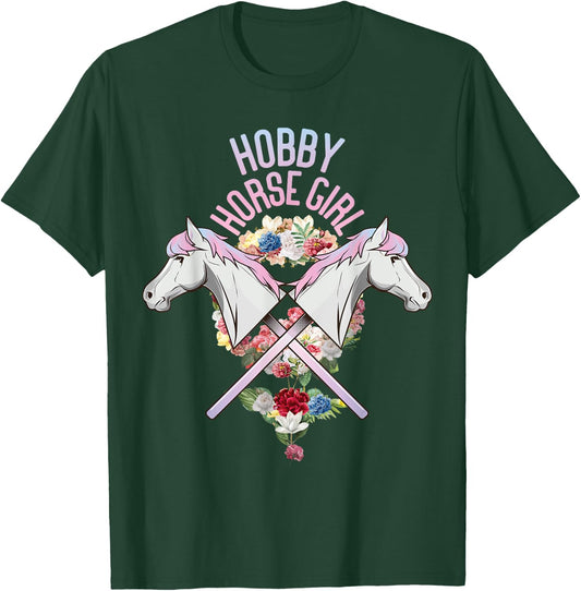 Hobby Horsing Girls' Horse Tournament T-Shirt - T-Shirt | Forest