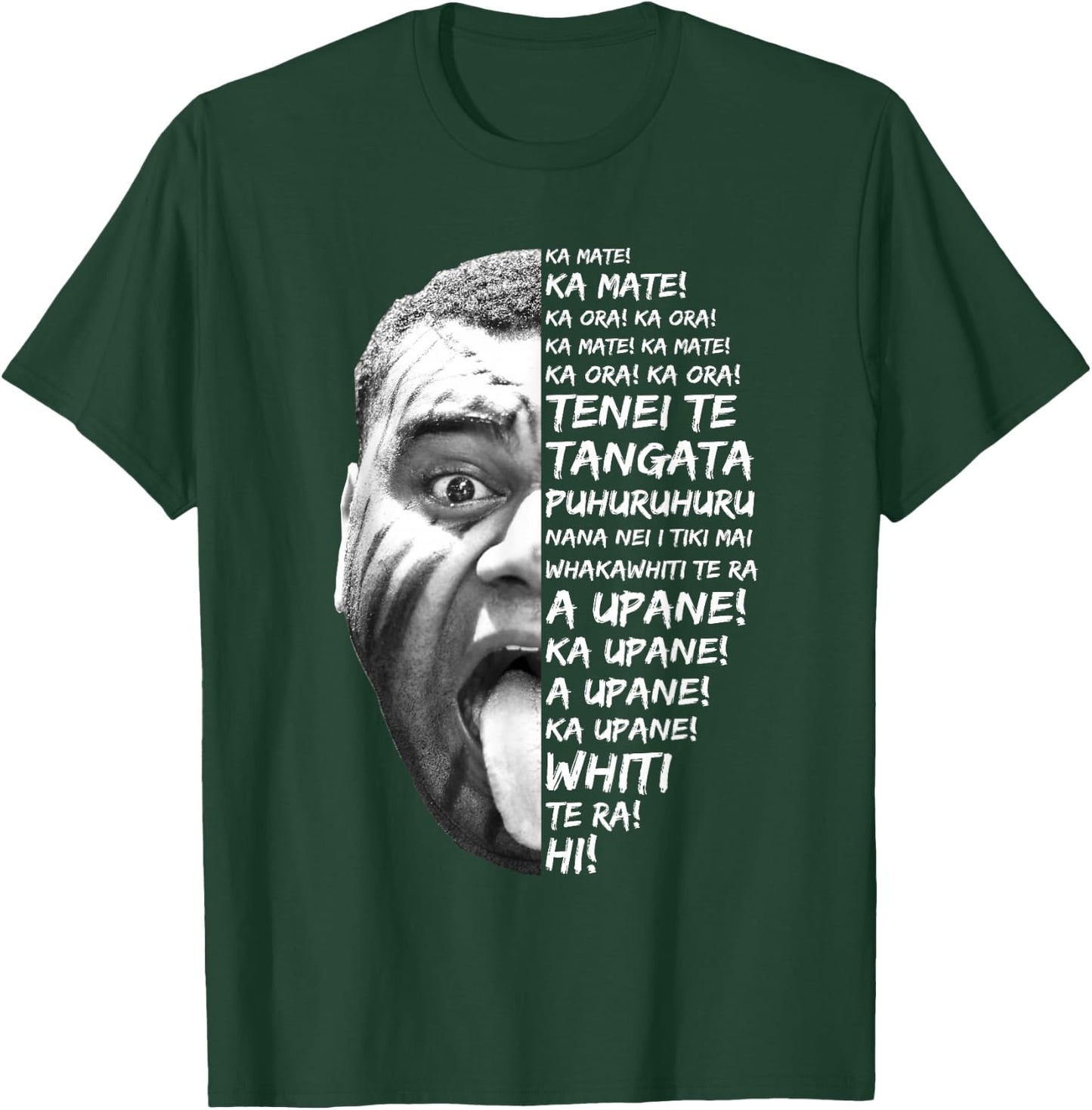 Haka Lyrics New Zealand Black Maori Kiwi NZ Fan Rugby T-Shirt - T-Shirt | Forest