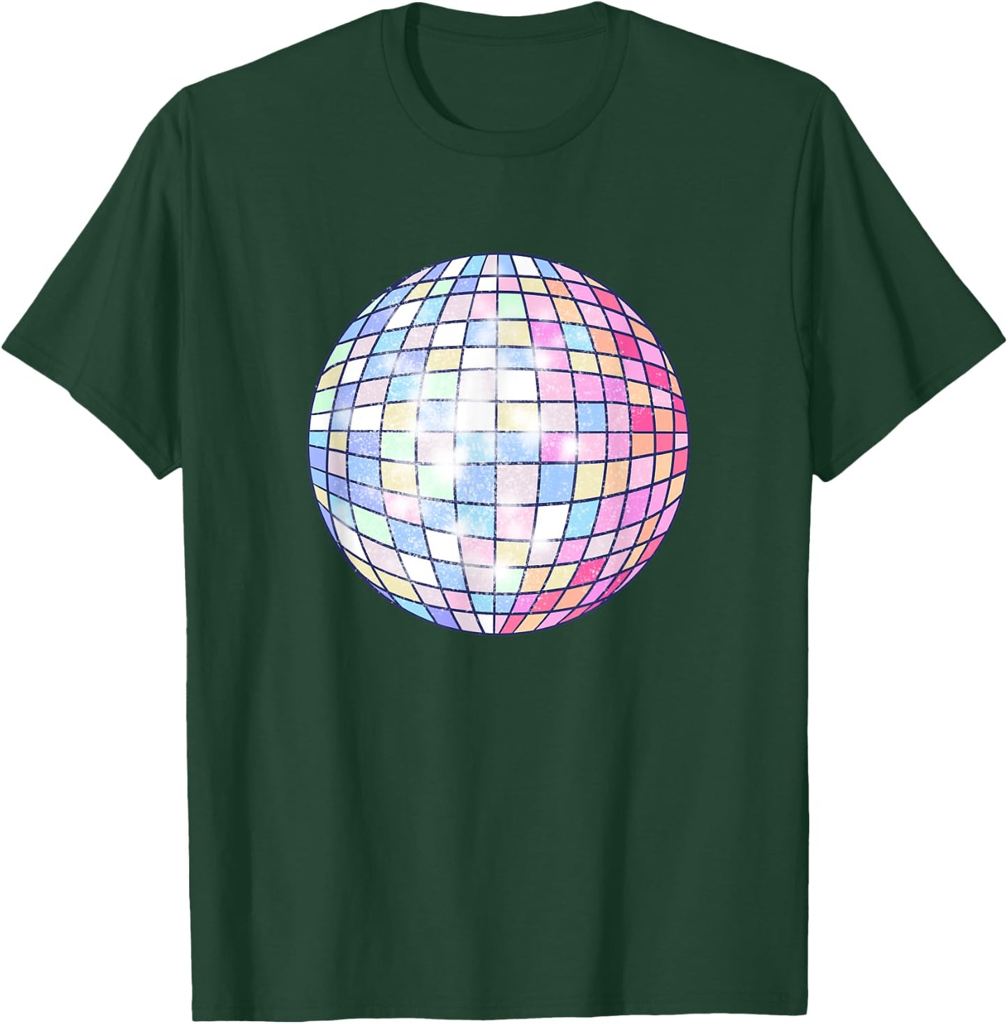 Colorful Disco Mirror Ball 1970s Retro 70s Dance Party T-Shirt - T-Shirt | Forest