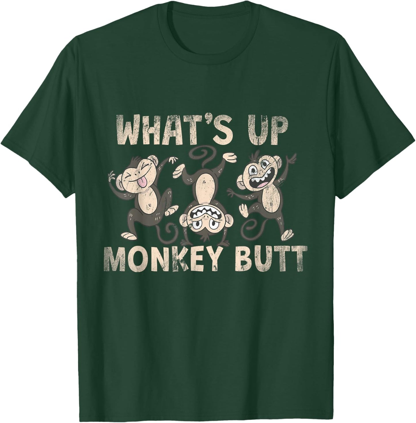 Funny Sup Monkey Butt T-Shirt - T-Shirt | Forest