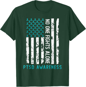 PTSD Post Traumatic Stress Disorder Awareness Support T-Shirt - T-Shirt | Forest