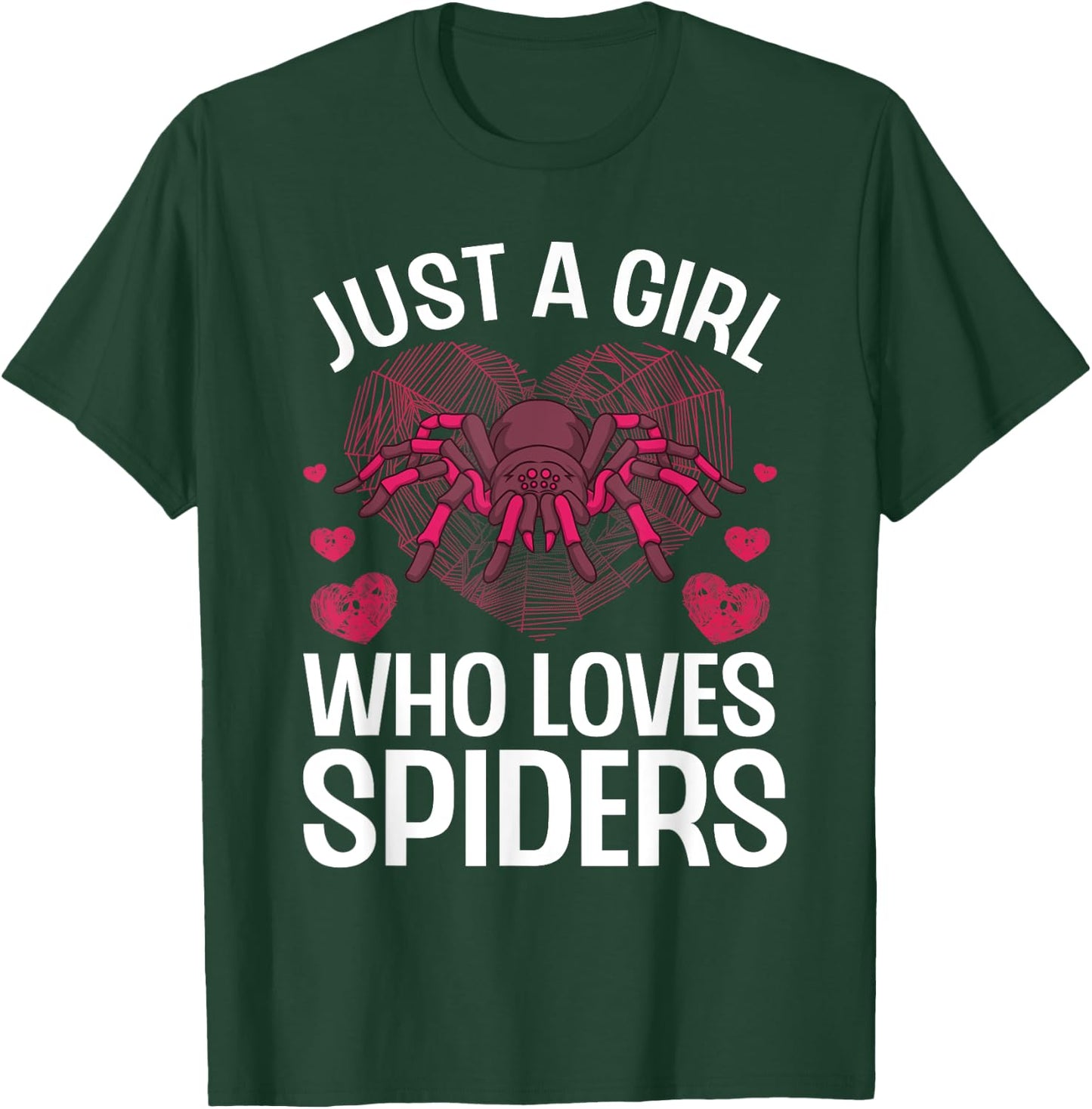 Funny Spider Arts For Girls Women Kids Arachnid Spider Lover T-Shirt - T-Shirt | Forest