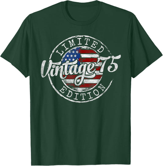 Vintage 1975 50th Birthday Gifts Women 50 Year Old T-Shirt - T-Shirt | Forest