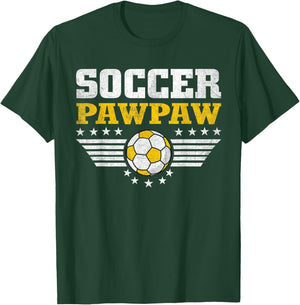 Soccer Pawpaw Funny Sports Players Pawpaw Father's Day T-Shirt - T-Shirt | Forest