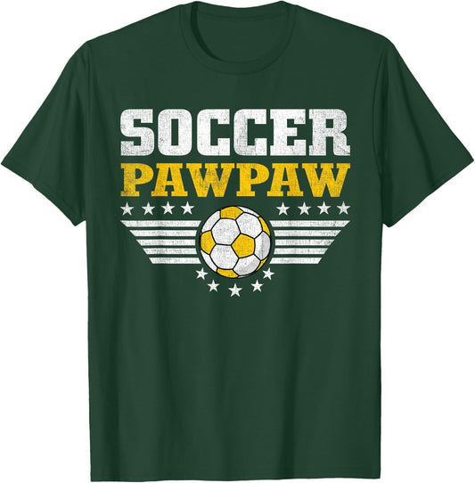 Soccer Pawpaw Funny Sports Players Pawpaw Father's Day T-Shirt - T-Shirt | Forest