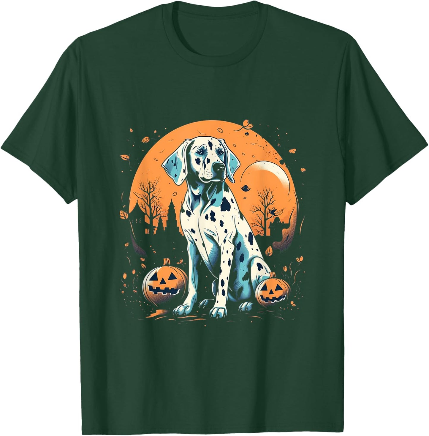 Dalmatian Pumpkin Halloween Costume Dog Puppy Men Women Kids T-Shirt - T-Shirt | Forest