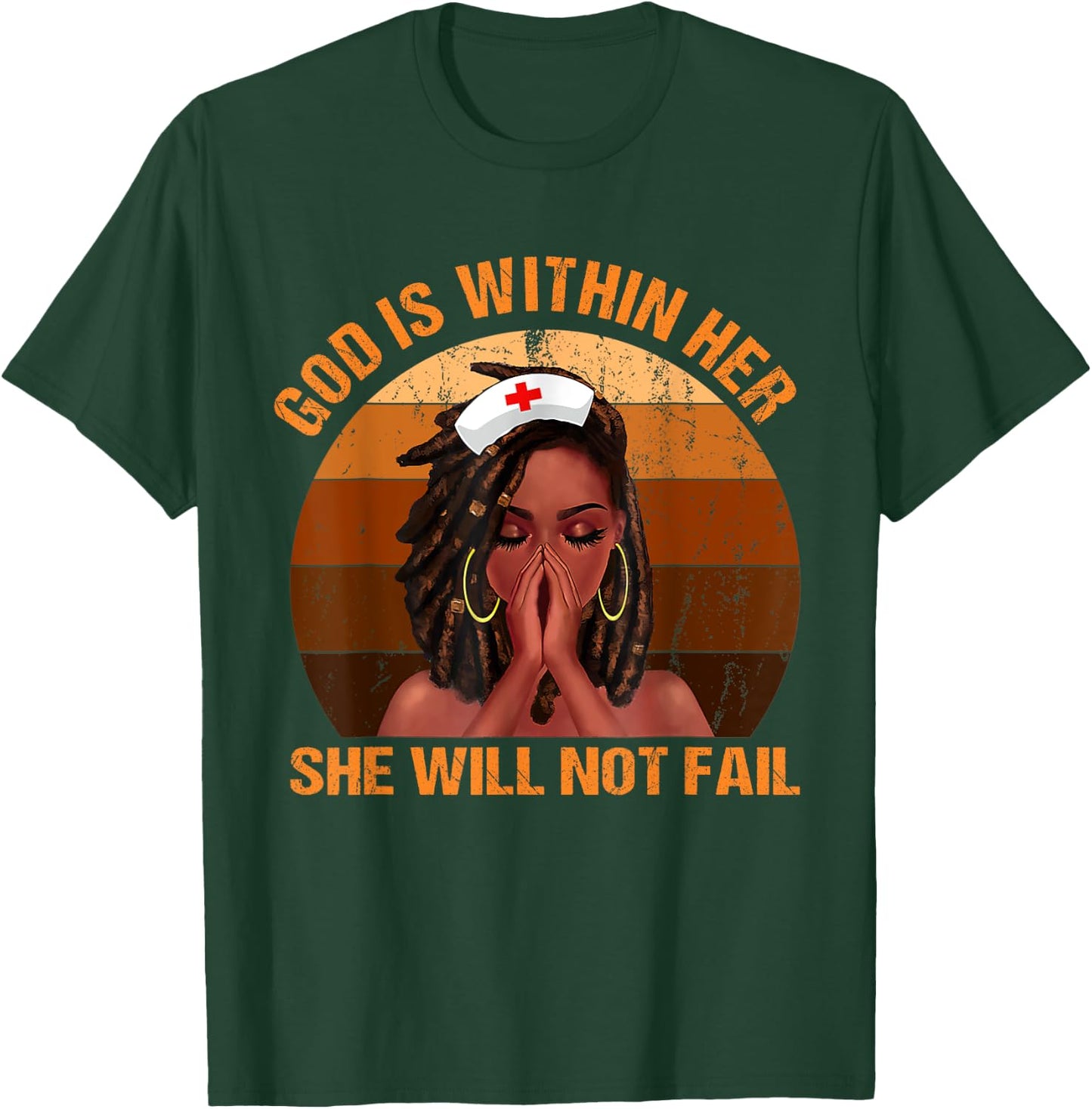 God Is Within Her She Will Not Fail Black Melanin Christian T-Shirt - T-Shirt | Forest