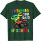 I Crushed 100 Days of School Dinosaur Monster Truck Boy T-Shirt - T-Shirt | Forest