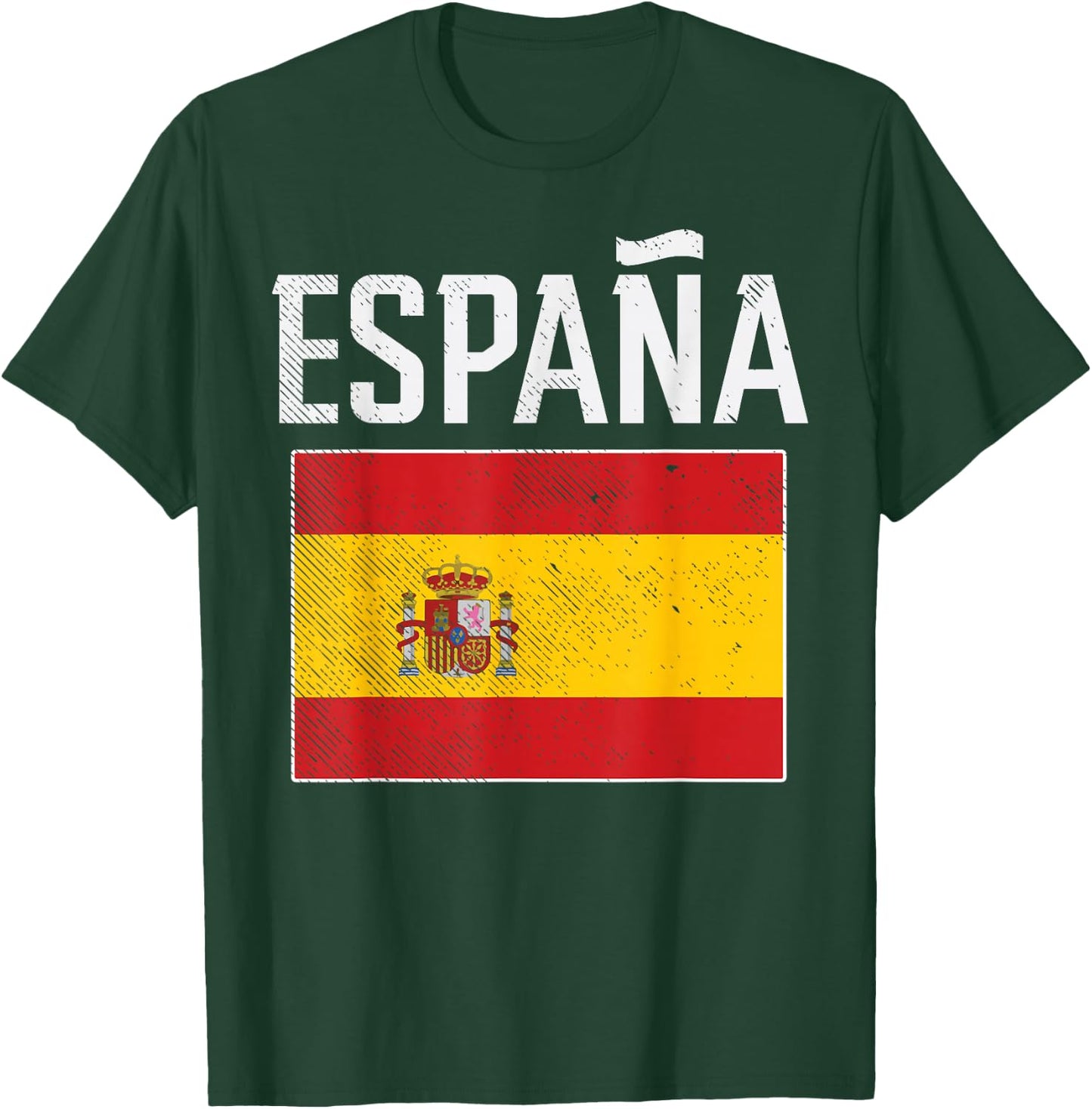 Espana Spain Flag Spanish Soccer Men Women Kids Boys Girl T-Shirt - T-Shirt | Forest