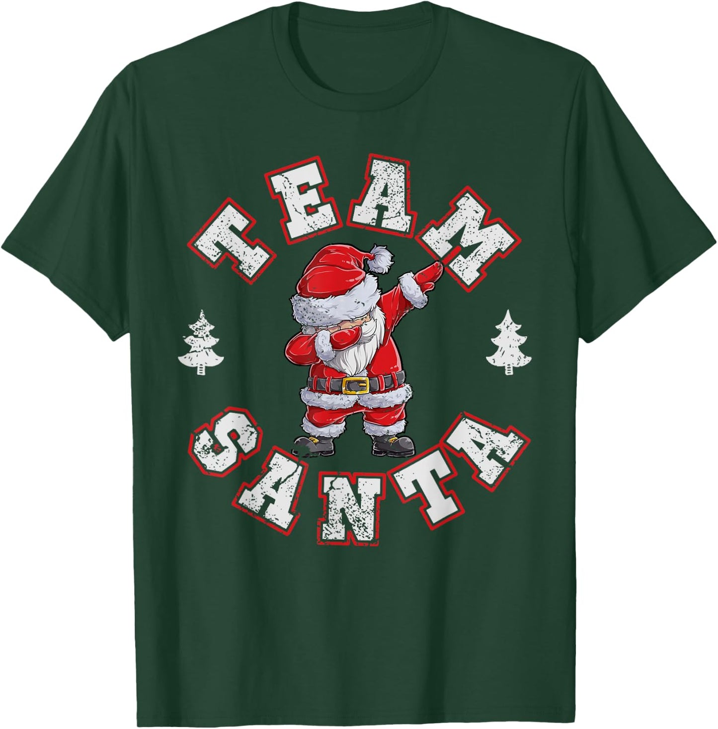 Team Santa Christmas Family Matching Pajamas Boys Xmas Dab T-Shirt - T-Shirt | Forest