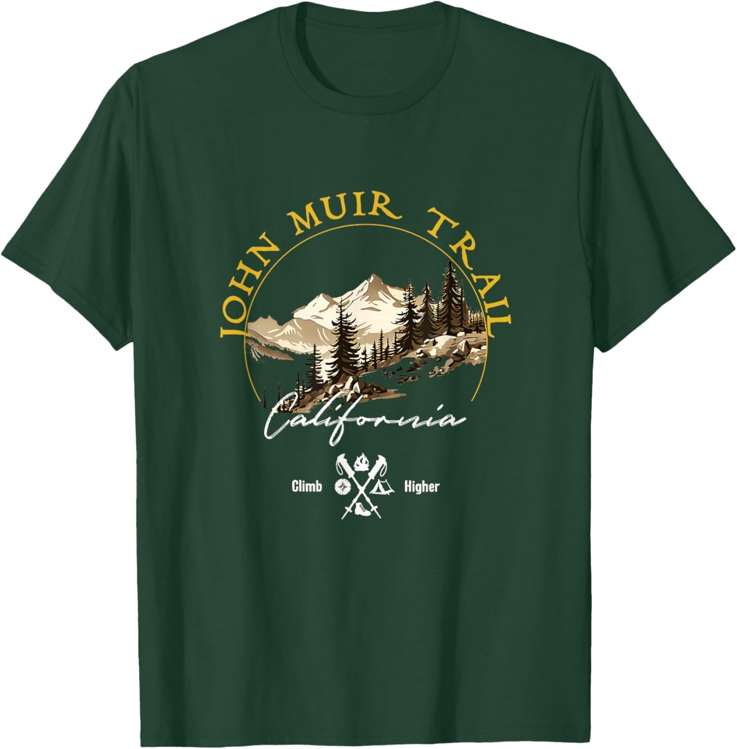 John Muir Trail Retro Vintage Apparel - Souvenir T-Shirt - T-Shirt | Forest