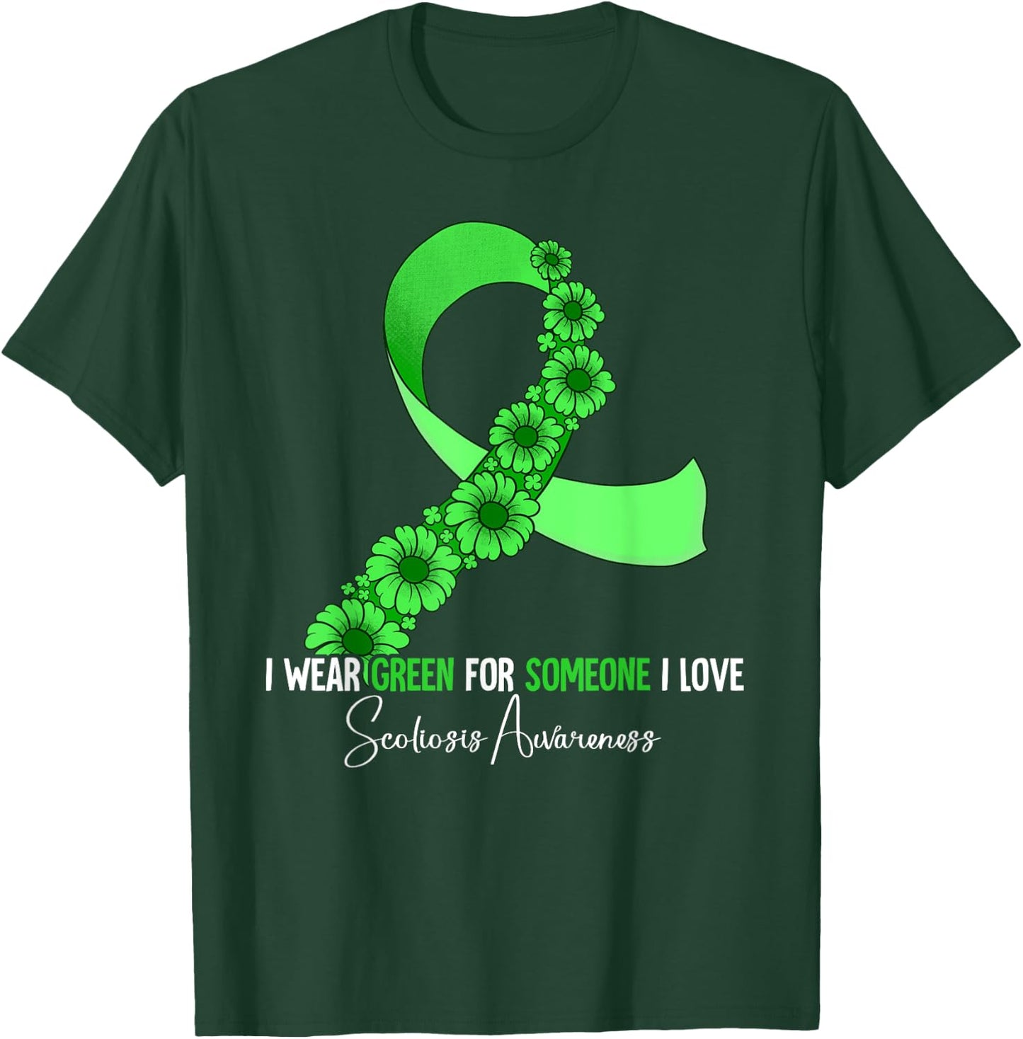 Scoliosis Awareness T-Shirt - T-Shirt | Forest
