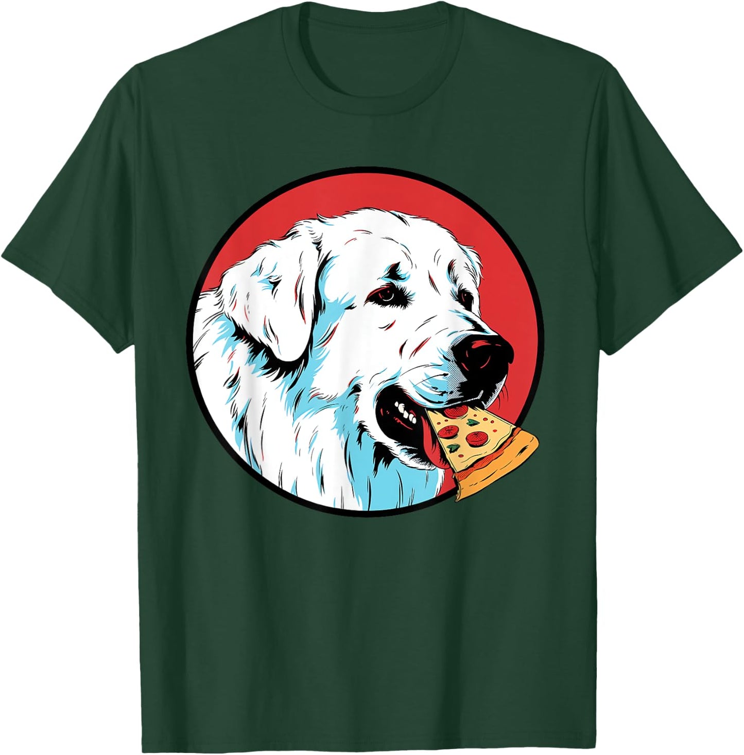 Great Pyrenees Pizza Funny Dog Food T-Shirt - T-Shirt | Forest