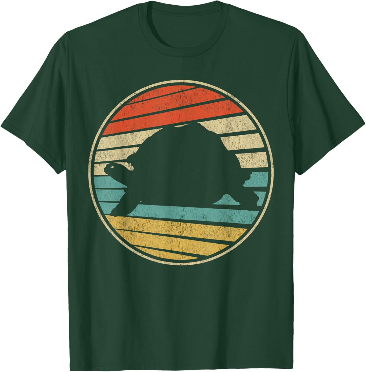 Cute Turtle Gift Retro Vintage 70s 80s Tortoise Lover Fun T-Shirt - T-Shirt | Forest