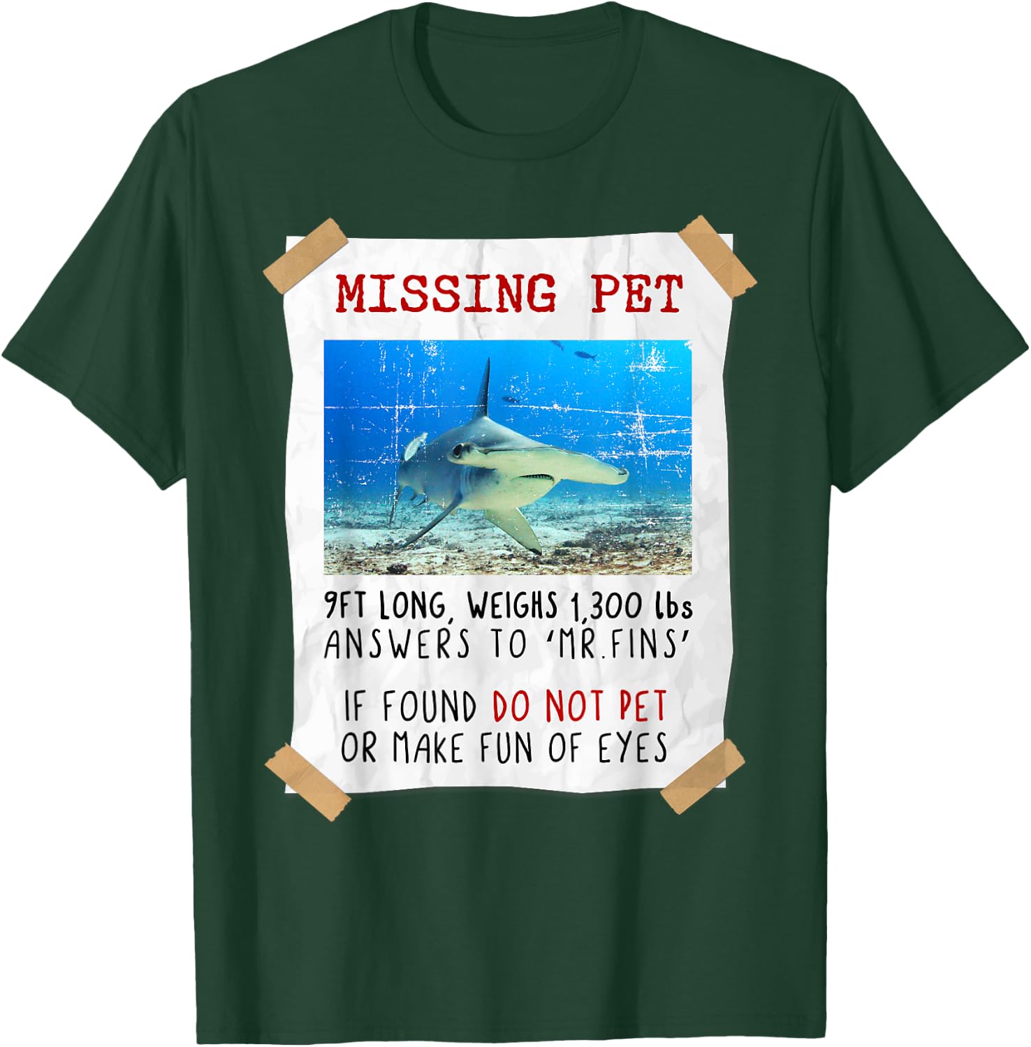Funny Shark Lover, Hammerhead Shark, Sea Animals, Shark T-Shirt - T-Shirt | Forest
