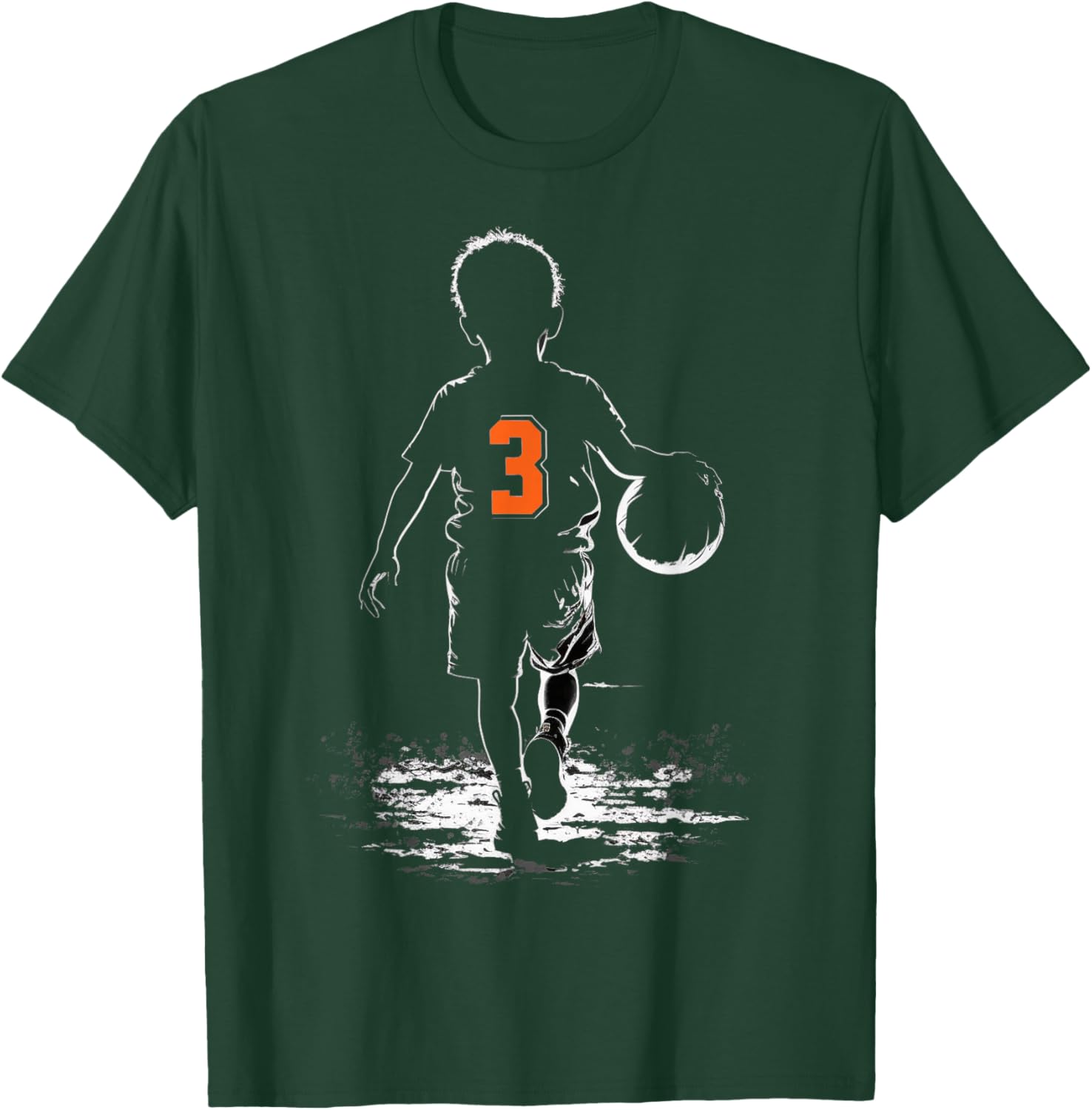 Fun 3rd Birthday Basketball Themed Party Boys Kid 3 Year Old T-Shirt - T-Shirt | Forest