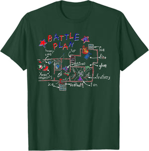 Funny Battle Plan Christmas Home Kids Hand Dawn Alone Xmas T-Shirt - T-Shirt | Forest