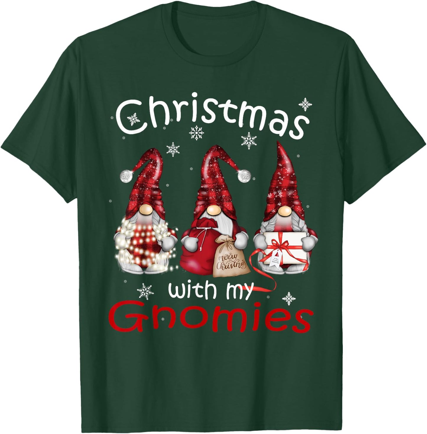 Gnome Family Christmas Men - Buffalo Plaid T-Shirt - T-Shirt | Forest