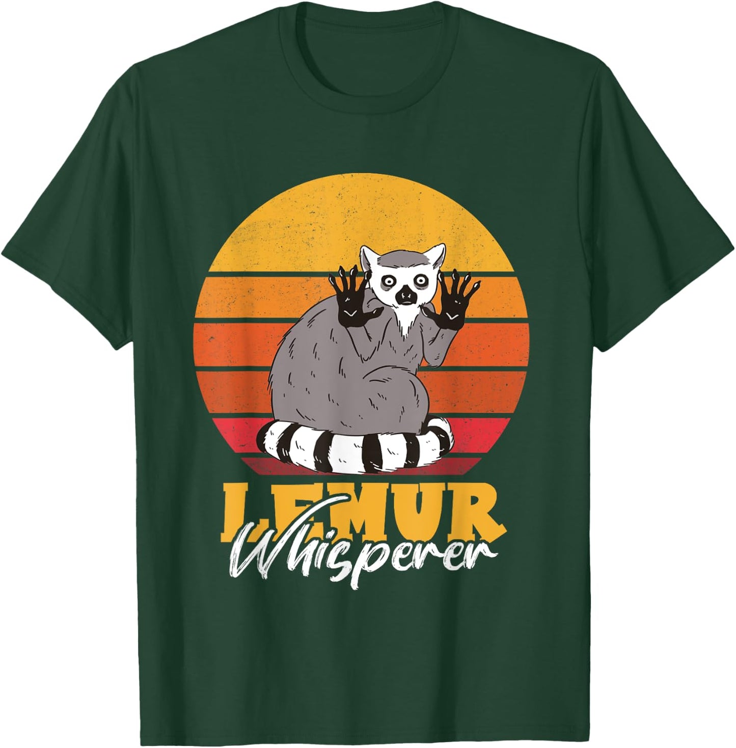 Lemur Cute Lemur Monkey Powered By Lemur Madagascar Animal T-Shirt - T-Shirt | Forest