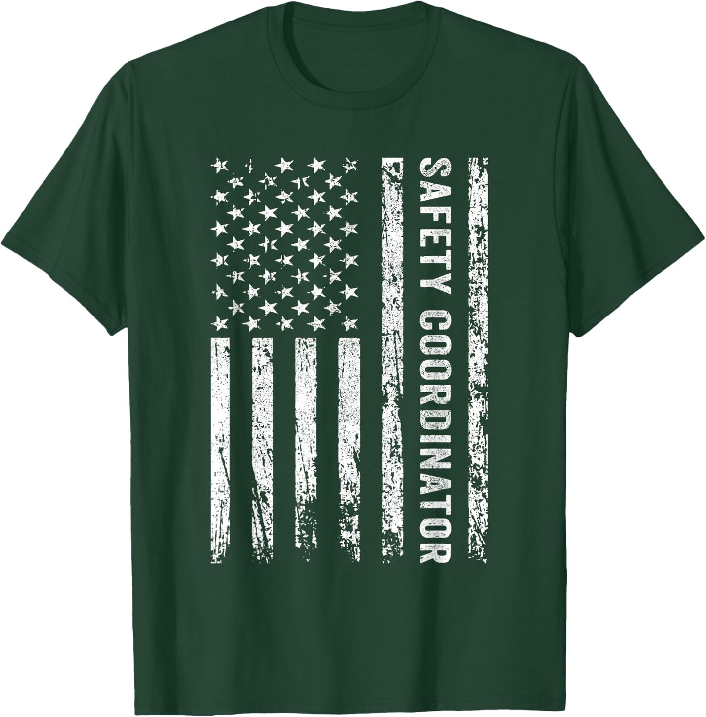 Safety Coordinator US Flag T-Shirt - T-Shirt | Forest