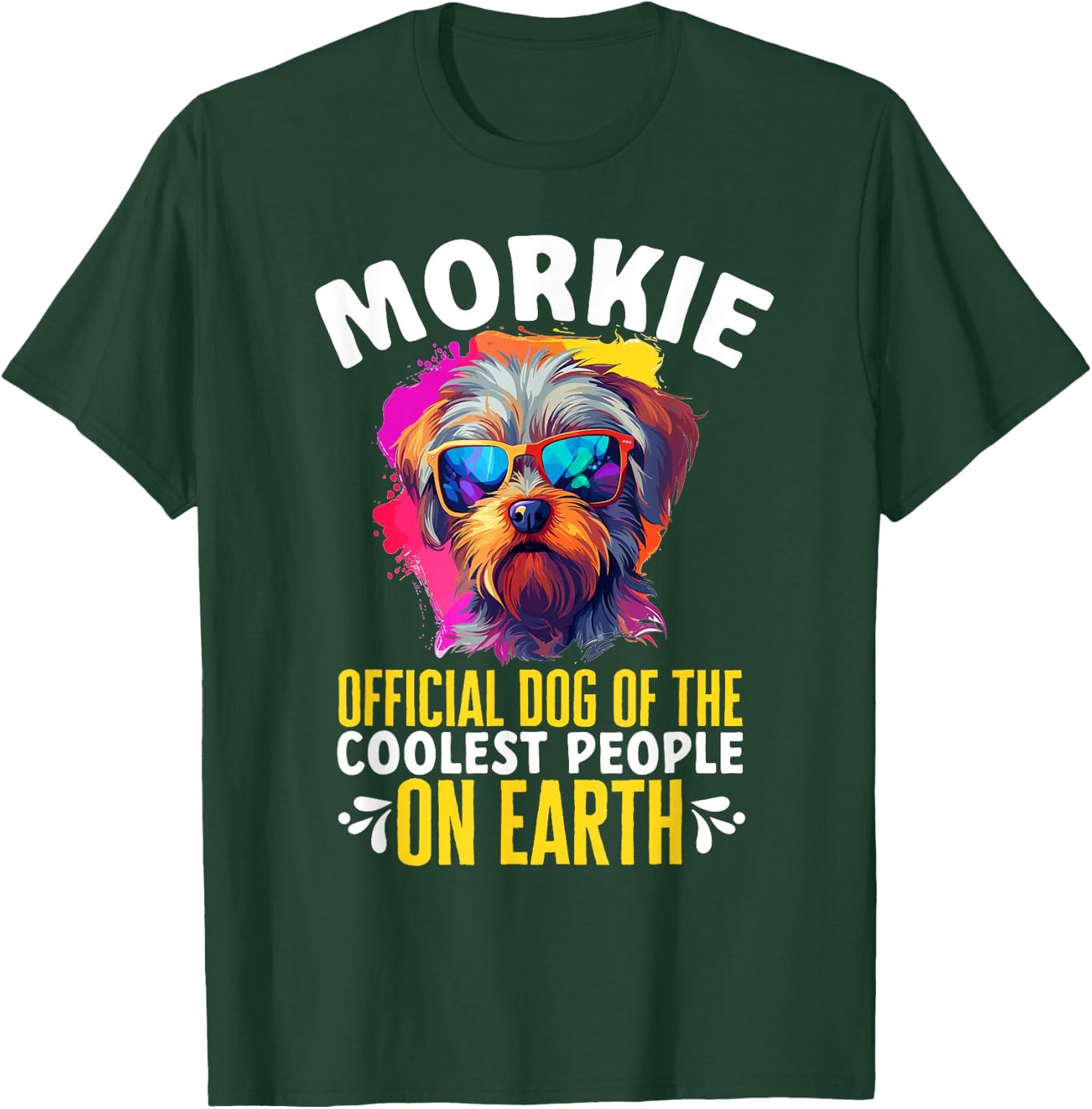 Morkie Dog Breed Pet Morkie Official Dog Men Women Girls Kids T-Shirt - T-Shirt | Forest