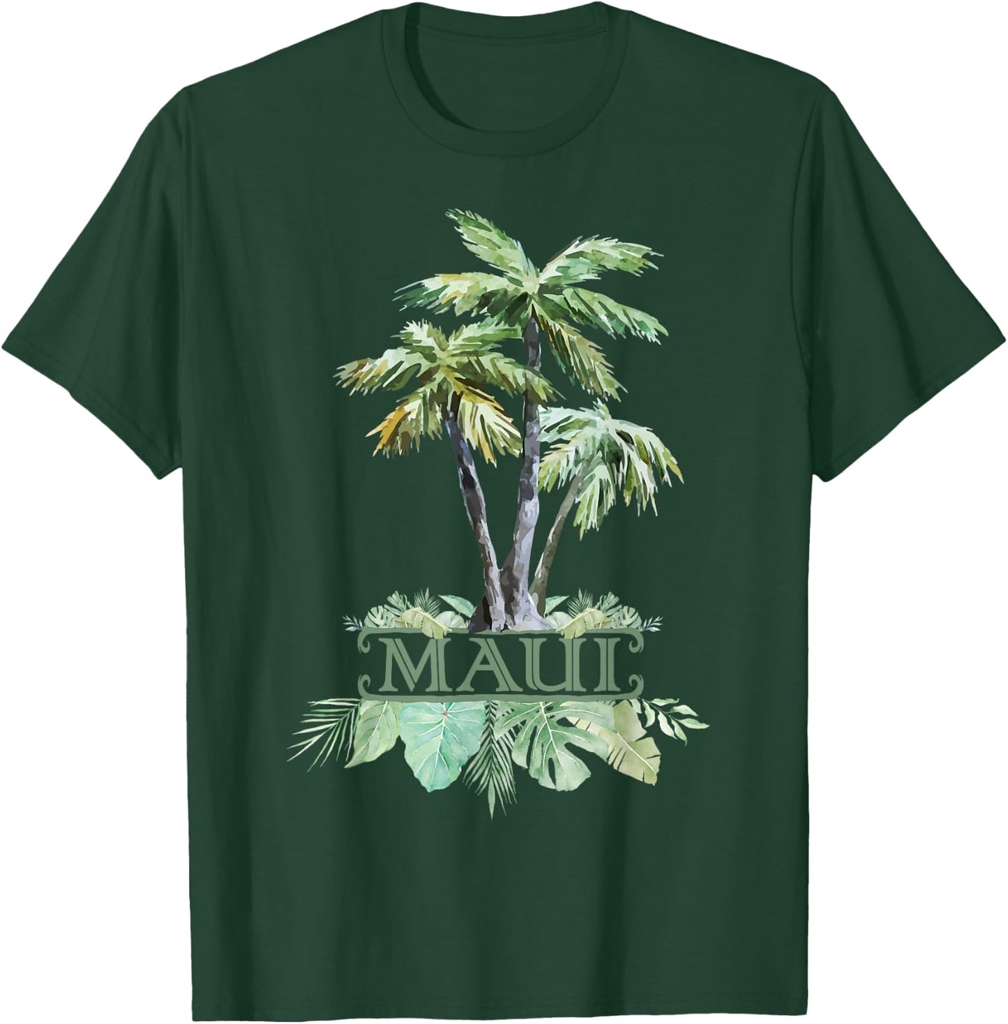 Maui Palms Jungle Rainforest Souvenir Hawaii Gift Travel T-Shirt - T-Shirt | Forest