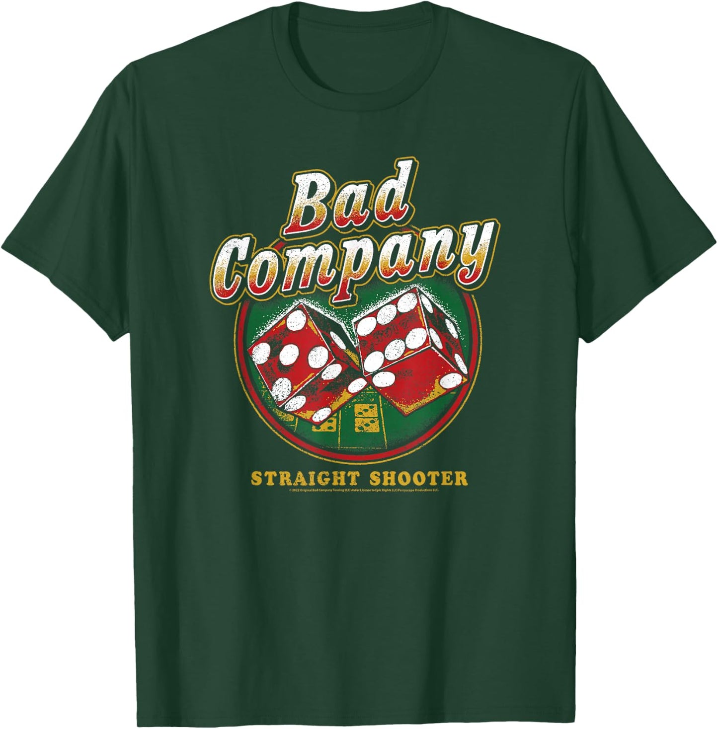 Bad Company - Straight Shooter Dice T-Shirt - T-Shirt | Forest