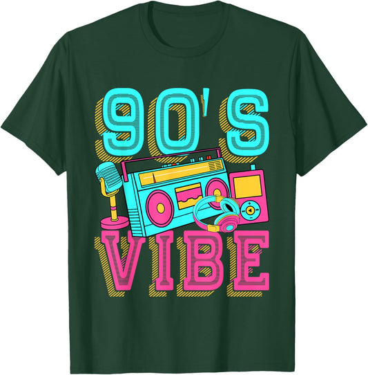 90s Vibe Vintage 1990s Music 90s Costume Party Men Women T-Shirt - T-Shirt | Forest