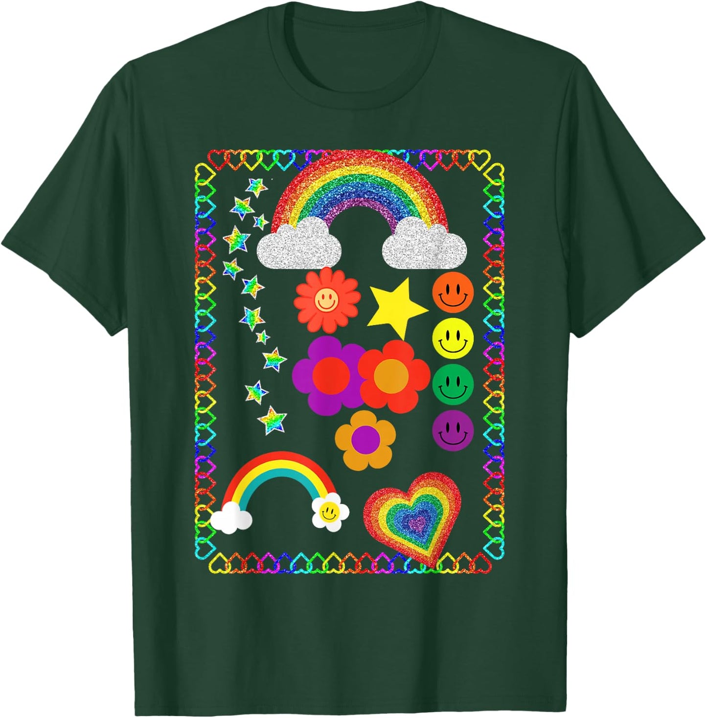 Kidcore Flower Heart T-Shirt - T-Shirt | Forest