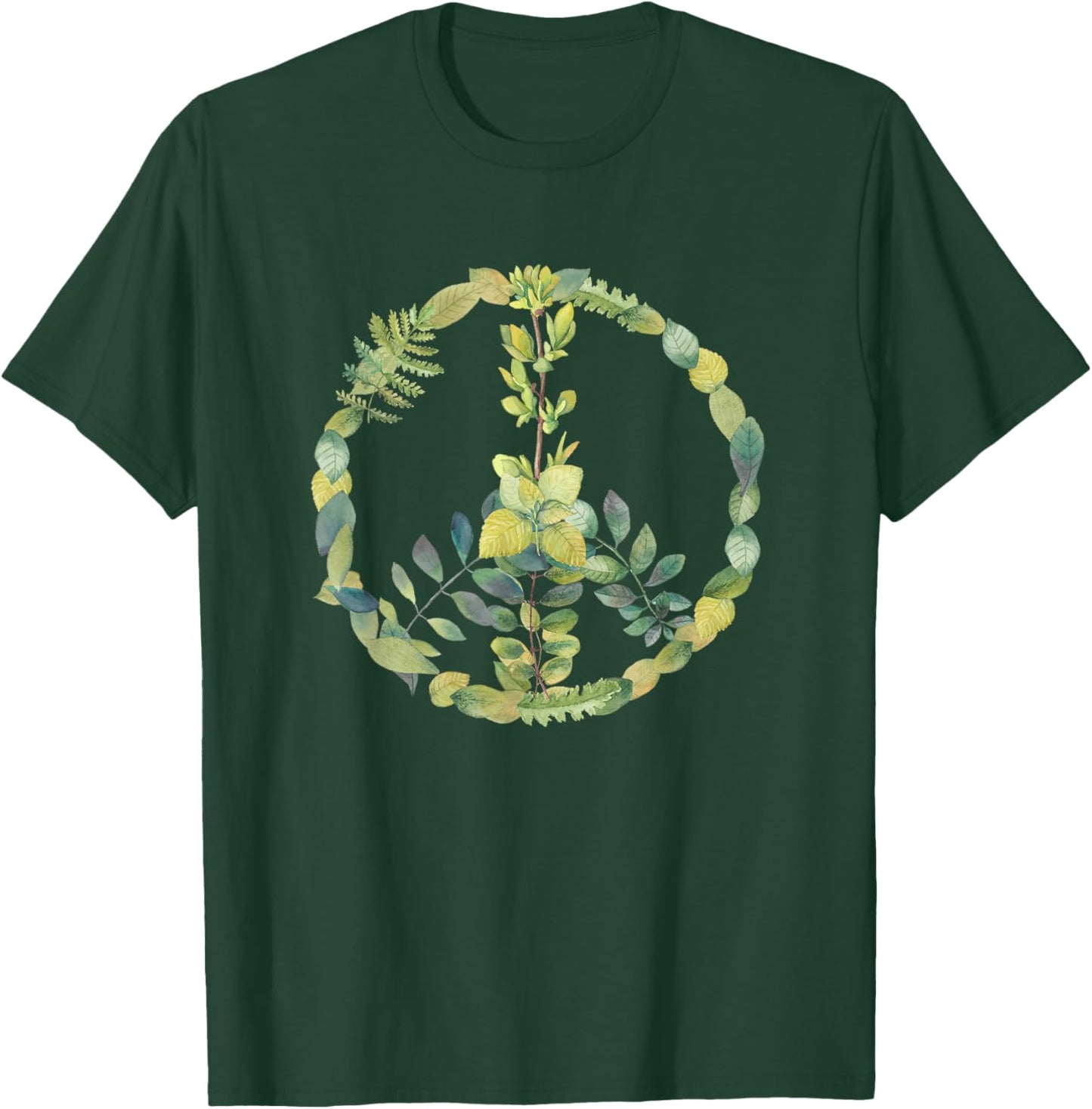 Peace Love 60s 70s Flower Power Hippie Costume Shirt T-Shirt - T-Shirt | Forest